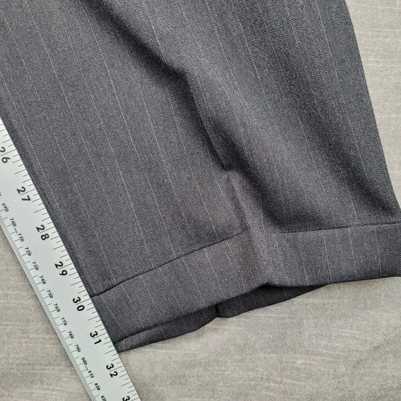 Hickey Freeman Canterbury Mens 2 Piece Suit 42L Gray Wool 35 Pleated Pants USA